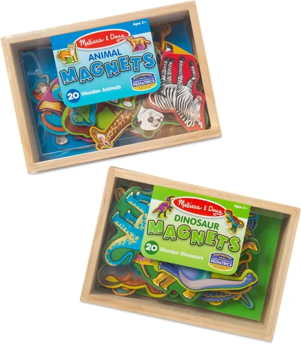 Miniatura 6 de Melissa & Doug Juego de imanes de madera - Animales y dinosaurios con 40 imanes de madera