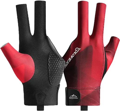 Guante de Billar para Mano Izquierda, Guante de Billar, Guantes de Billar para Mano Izquierda de 3 Dedos, Guante Deportivo de Taco de Snooker Tallas