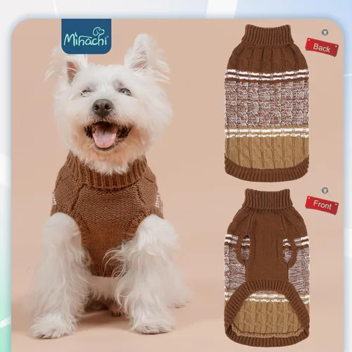 Miniatura 4 de Mihachi Suéteres para Perros Pequeños y Medianos Niña o Niño, Camisa Cálida y Suave para Perros, Abrigo para Perros para Clima Frío con Cuello