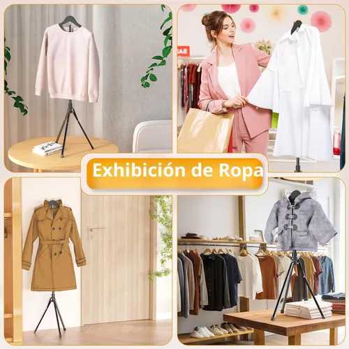 Miniatura 3 de Soporte de exhibición ajustable de camisa de 32 a 63 pulgadas, soporte de exhibición de ropa plegable, torso de maniquí para vendedores minoristas