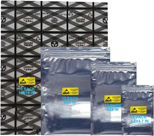 Miniatura 13 de Bolsas antiestáticas Bolsa de blindaje ESD con etiquetas antiestáticas para disco duro SSD HDD Tarjeta madre Tarjeta de video RAM Dispositivos