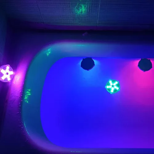 Miniatura 4 de Luces flotantes para piscina, luces magnéticas impermeables que cambian de color, luces de piscina alimentadas por pilas que flotan, estrellas