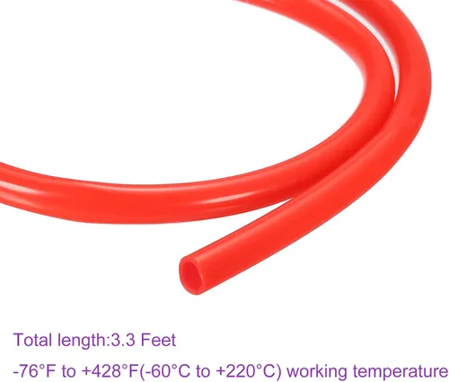 Miniatura 4 de DMiotech 3/8 "(9mm) ID 1/2 "(12mm) OD 3.3 pies tubo de silicona rojo industrial tubo de silicona para bomba de aire de agua