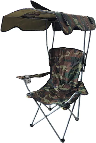 Miniatura 12 de Folding Fishing Chair Sun Shade Outdoor Reclining Chair Canopy Portable Camping Black 50 * 50 * 90/120CM