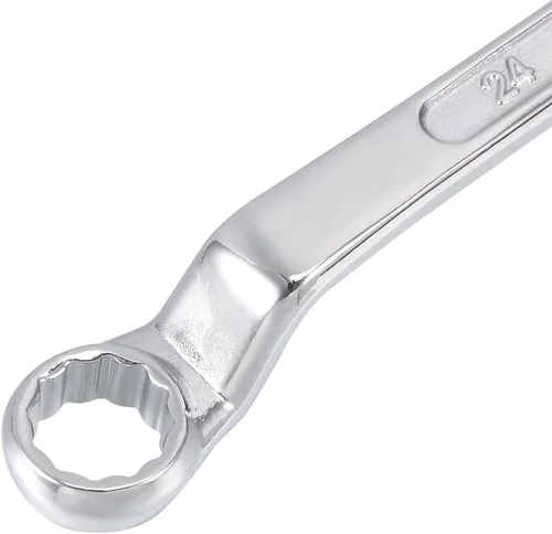 Miniatura 4 de uxcell Llave métrica de extremo de caja doble de desplazamiento de 12 puntos de 0.945 in x 1.063 in, cromada, Cr-V