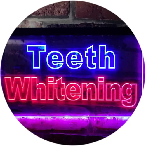 Miniatura 11 de ADVPRO Teeth Whitening Dentist Display Dual Color LED Neon Sign Blue & Red 24" x 16" st6s64-j0996-br