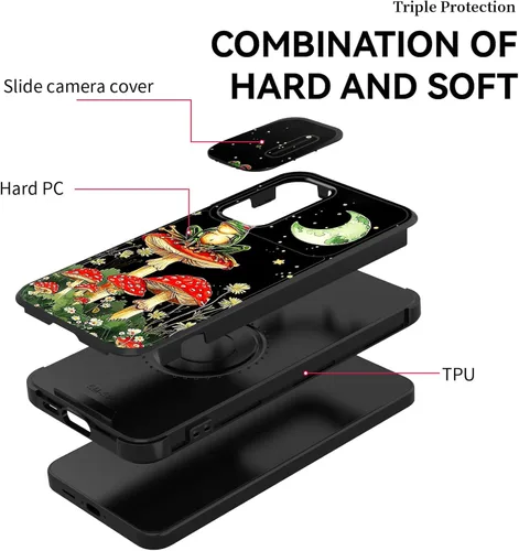 Miniatura 2 de Funda para Galaxy A16 5G con cubierta para cámara deslizante, resistente de doble capa, híbrida, a prueba de golpes, funda protectora resistente