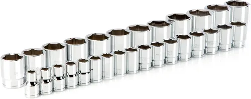 TEKTON - Juego de llaves de vaso de 1/2 pulgada y 6 puntos, 29 piezas (10-38 mm) | SHD92010