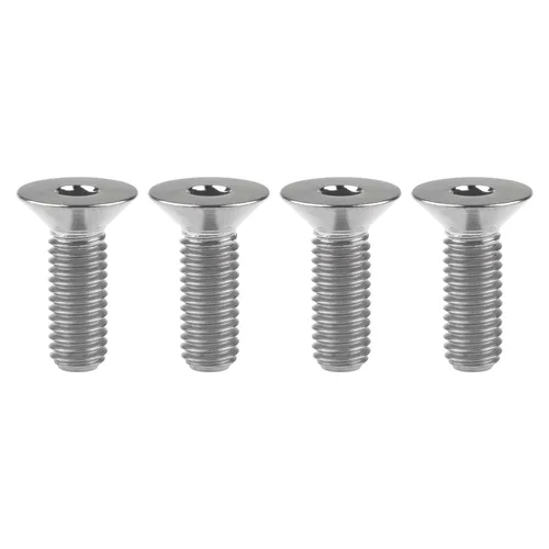Miniatura 8 de Titanium Ti M5x10 12 15 20 0.984 in cabeza plana avellanada Tornillos hexagonales Tornillos de cabeza plana, paquete de 4 (M5x10mm, Negro)