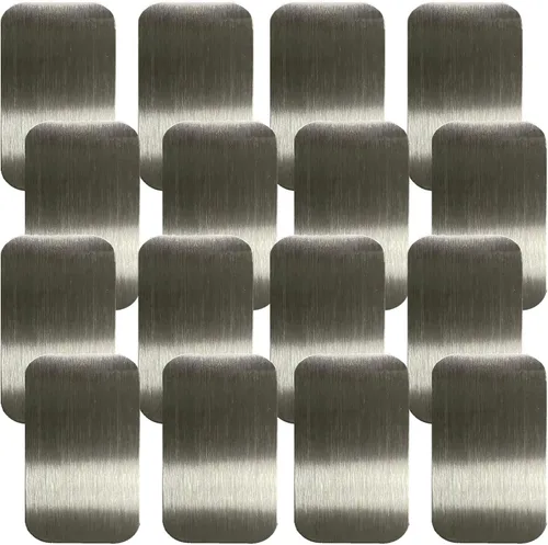 Miniatura 8 de SALEX Adhesivos metálicos para teléfono para montaje magnético. Juego de 32 placas de metal magnéticas para automóvil dentro de la funda