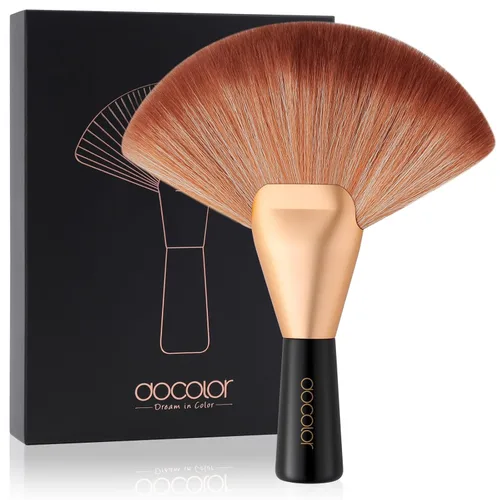 Miniatura 10 de Docolor Brocha profesional para maquillaje facial Kabuki, herramienta cosmética de pelo sintético de alta calidad, cepillo de ventilador Red BULL