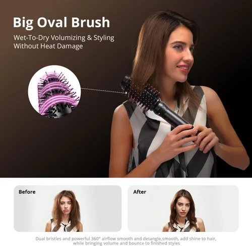 Miniatura 8 de Air Styler, secador de pelo de secado rápido y herramienta de peinado para rizar, moldeador de aire caliente sin daños por calor, envoltura de aire