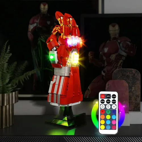 Miniatura 4 de BrickBling Luz eléctrica, base intercambiable multicolor, piedras brillantes, perfecta para exhibición, compatible con LEGO 76223
