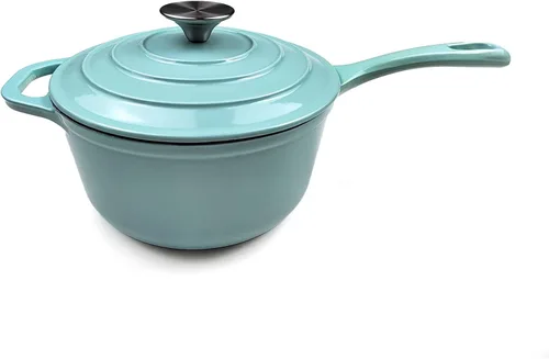 Miniatura 10 de HAWOK Mini cacerola de hierro fundido de 2 cuartos de galón, 7 pulgadas con tapa, pre-sazonada