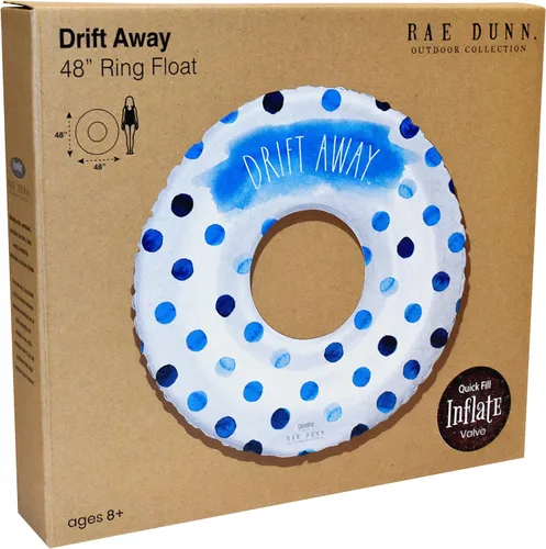 Miniatura 8 de Rae Dunn x CocoNut Flotador de anillo flotante, tamaño adulto, balsa inflable grande de 48 pulgadas y tubo interior de agua duradero, fácil