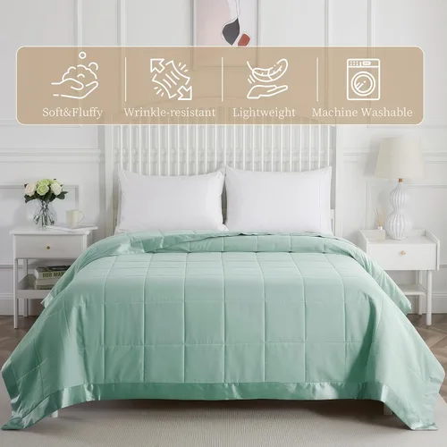 Miniatura 2 de COMFLIVE Manta de plumón alternativo tamaño King para cama, ligera y suave para todas las estaciones, acogedora manta de cama cálida de lujo