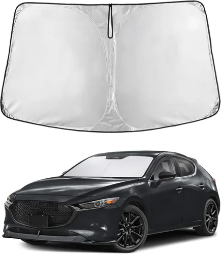 Miniatura 149 de Econour Parasol para parabrisas compatible con Honda Civic 2016-2021, protector de parasol plegable para ventana, bloquea los rayos UV y mantiene tu
