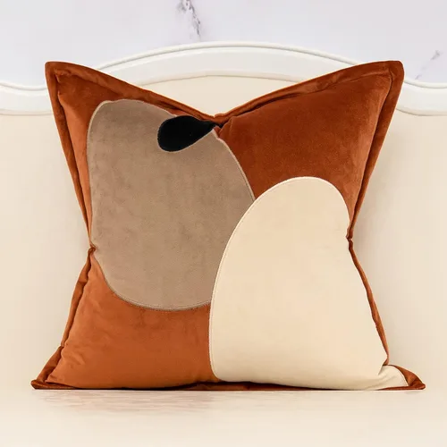 Miniatura 13 de Yangest Funda de Almohada Decorativa de Terciopelo Negro con Rayas Patchwork, Funda de Cojín Moderna de 18x18 Pulgadas para Sofá, Sillón