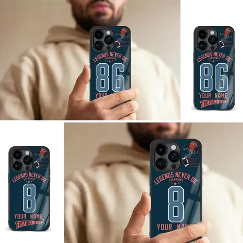 Miniatura 6 de Fundas personalizadas para teléfono con nombre de número, diseño de leyendas para iPhone 11 12 13 14 Pro Max Plus Mini X Xs Xr Samsung A02 A10 A13