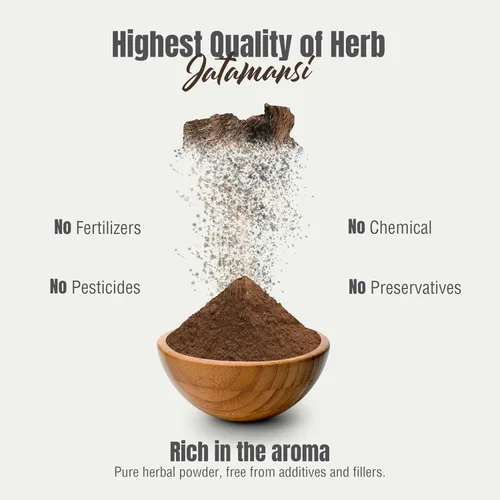 Miniatura 8 de HerbsForever Jatamansi Powder - Nardostachys Jatamansi - Hierba para aliviar el estrés - Actúa como un tónico cerebral - Ayuda a mejorar la memoria
