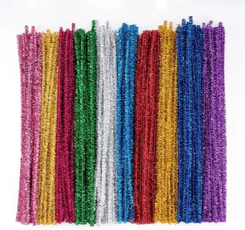Miniatura 16 de Caydo 200 limpiapipas verde oscuro para decoración de Pascua, tallos de felpilla esponjosos a granel para niños, proyectos de manualidades, 12