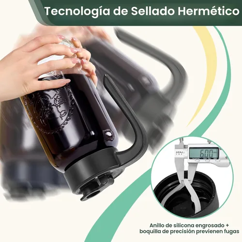 Miniatura 6 de Jarra Mason con Tapa - Jarra de Vidrio Hermética y a Prueba de Fugas con Tapa, Perfecta para Leche Materna, Infusión en Frío y Té de Sol, 2 Quart