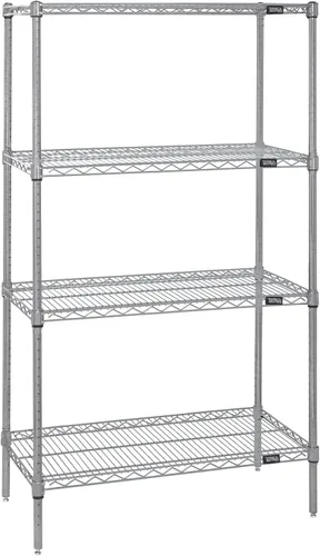 Miniatura 53 de Kit de inicio de 4 estantes de alambre negro 74 pulgadas