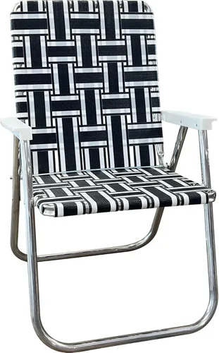 Silla de césped plegable de aluminio al aire libre de Lawn Chair USA | Sillas con correas resistentes para acampar, deportes, playa, jardín y