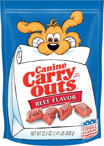 Canine Carry Outs Golosinas para perros, sabor a carne, 22.5 onzas (paquete de 4)
