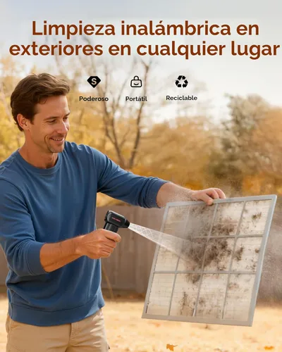 Miniatura 4 de WOLFBOX Plumero de aire comprimido MF60 y MF70, 110000 rpm, soplador de aire inalámbrico recargable ajustable de 3 velocidades con carga rápida