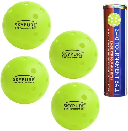 Pelotas de pickleball Z40 para exteriores – Aprobado por USAPA de 40 hoyos de una sola pieza sin costuras para jugar en torneos, entrenamiento y 4