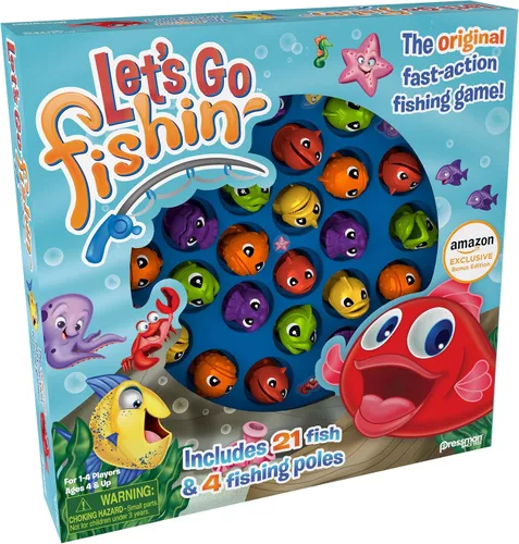 Miniatura 5 de Pressman Toys Amazon Exclusive Bonus Edition Let's Go Fishin' - Incluye Lucky Ducks Make-A-Match Game!