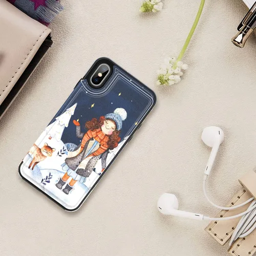 Miniatura 7 de LETO Funda para iPhone X, funda para iPhone Xs, funda de piel tipo cartera con diseños de moda para niñas y mujeres, funda tipo folio con ranuras