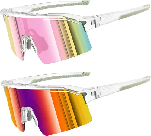 Miniatura 10 de Gafas de sol deportivas para hombres y mujeres irrompibles con protección UV400, gafas de béisbol para correr, ciclismo