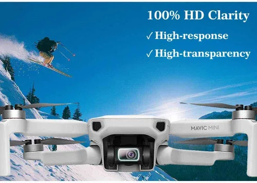 Miniatura 5 de ULBTER Paquete de 3 lentes de vidrio templado de dureza 9H de 0.012 in para DJI Mini 4K/2 SE/Mavic Mini 2/Mini/SE, antiarañazos, antiburbujas