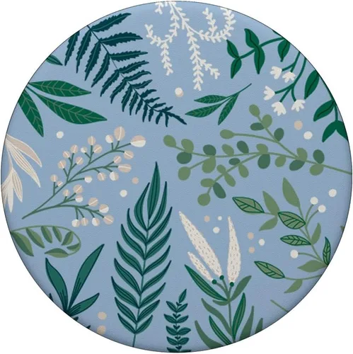 Miniatura 3 de Follaje de helecho botánico verde y baya blanca con diseño floral PopSockets intercambiables PopGrip