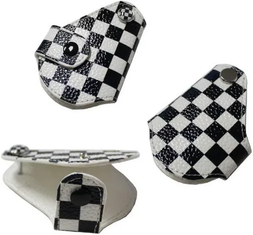 iJDMTOY Funda para llavero con diseño a cuadros y negro y blanco compatible con Mini Cooper R55 R56 R57 R58 R59 R60 R61 F55 F56
