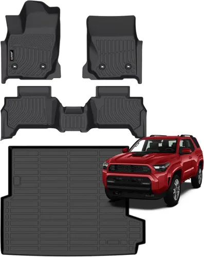 Miniatura 23 de Juego completo de tapetes de auto para todo tipo de clima, revestimiento automotriz para piso y maletero
