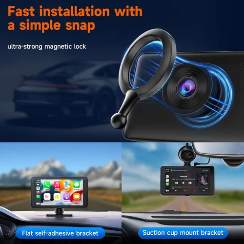 Miniatura 2 de Spedal Receptor inalámbrico CarPlay y Android Auto CL518, cámara de tablero Ultra HD de 2.5K, audio Bluetooth, comando de voz, carga rápida