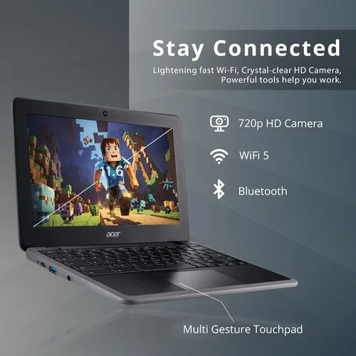 Miniatura 3 de acer Laptop Chromebook 311 HD IPS de 11.6 pulgadas, Intel Celeron N4020, 4 GB de RAM LPDDR4, 32 GB eMMC, gráficos Intel UHD 600, Wi-Fi 5, cámara HD