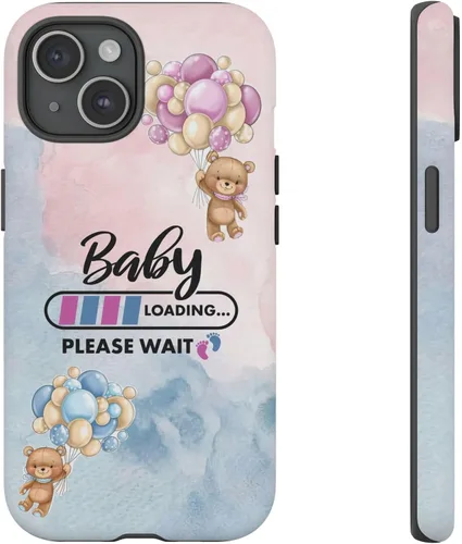 Miniatura 35 de Cute Baby Loading Phone Case for iPhone Models and Variants - Sweet Maternity Phone Cover for Pregnancy Reveal or Baby Shower Matte