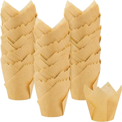Miniatura 7 de XP-ART 200 forros de tulipanes para cupcakes, pergamino, para hornear muffins, perfectos para fiestas de cumpleaños, bodas, baby showers, catering