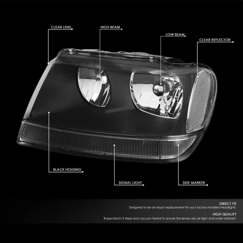 Miniatura 2 de Faros, modelo HL-OH-JGC99-VR., Negro (black Housing)