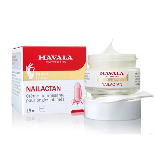Mavala Nail Care Nailactan Nutritive, crema de uñas en frasco, soporta uñas dañadas, nutritiva, hidratante para el cuidado de las uñas, crema para