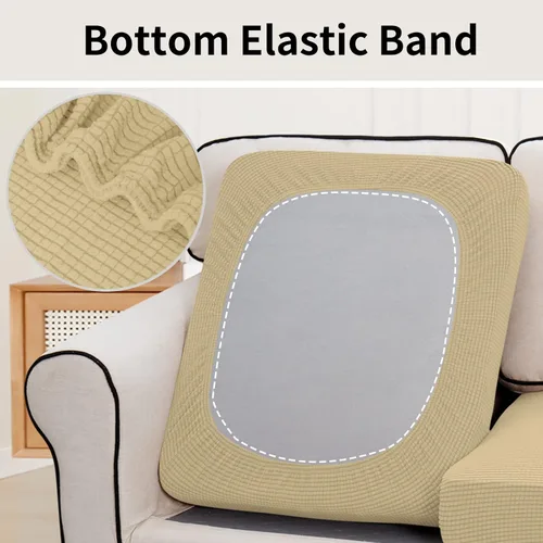 Miniatura 4 de Easy-Going - Funda de cojín elástica individual para sofá biplaza, sillón, funda de cojín protectora, suave, flexible con parte inferior elástica