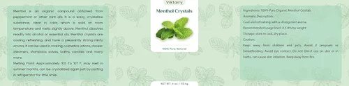 Miniatura 8 de Cristales de mentol de 4 onzas, 100 % puros de menta orgánica, ideales para hacer vapores de ducha, cremas y jabones