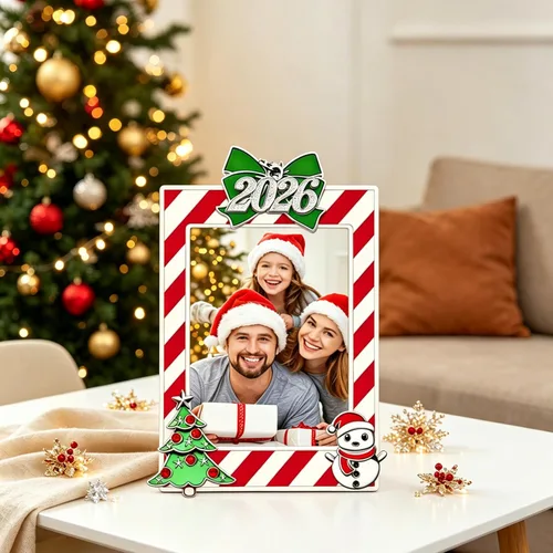 Miniatura 3 de FKOG 2025 Adornos de Árbol de Navidad con Marco de Fotos, Adornos Colgantes de Árbol de Navidad para Familia, Personas Mayores, Deportes, Escuela