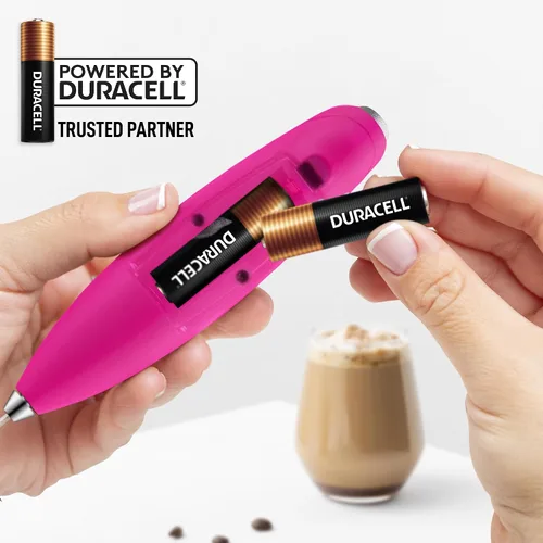 Miniatura 539 de Zulay Milk Boss Espumador de leche potente manual, hace espuma para latte, batidor para mezclar bebidas, café, miniespumador para capuchino, frappé