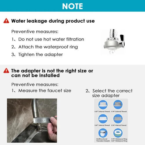 Miniatura 7 de Vortopt Filtro de agua para grifo para fregadero, flujo rápido, sistema de filtración de agua de montaje en grifo de 400 galones para agua