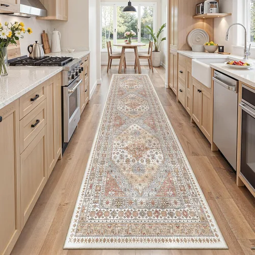 Miniatura 98 de zesthome Alfombra antideslizante para pasillos - Alfombra de pasillo 2x8 para dormitorio, alfombra lavable con respaldo de goma, alfombra suave